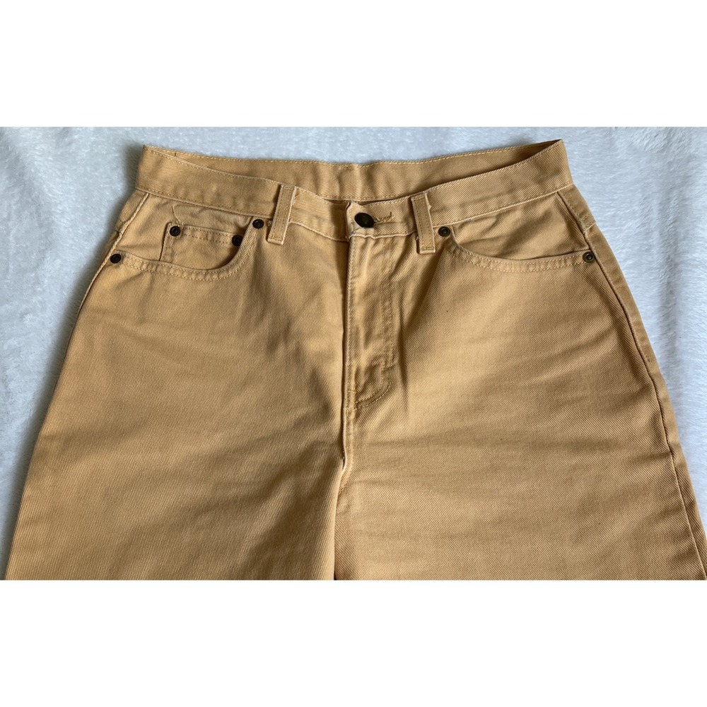 Newport News‎ Jeanology High Waisted Tapered Mom Jeans size 10 Gold Yellow